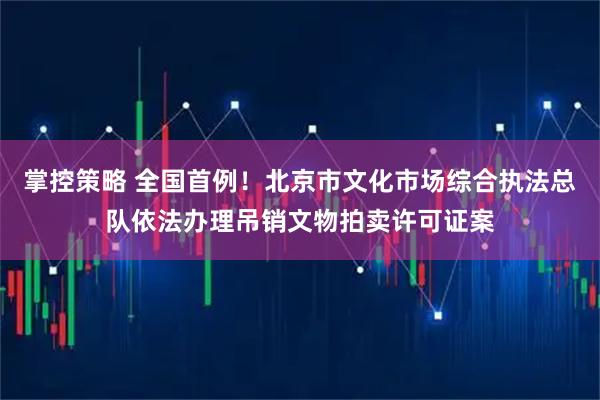 掌控策略 全国首例！北京市文化市场综合执法总队依法办理吊销文物拍卖许可证案